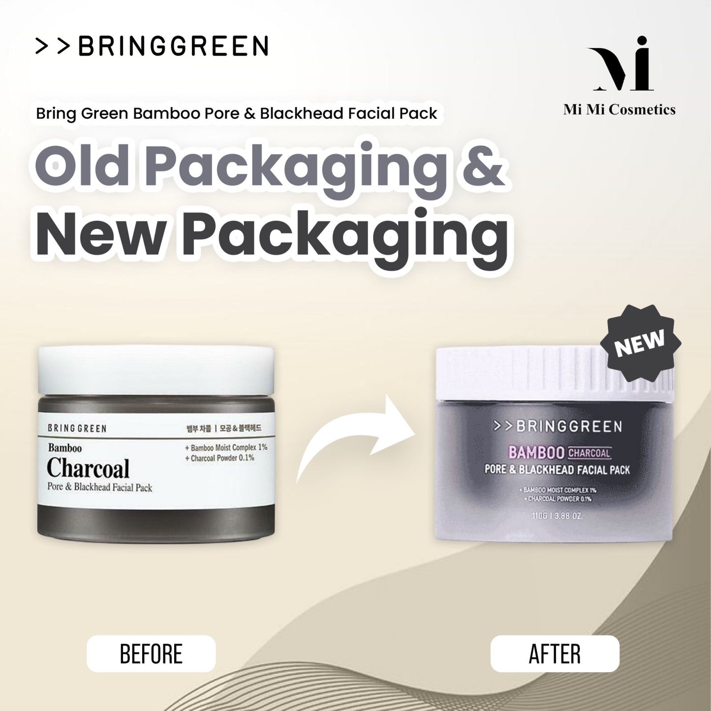 Bring Green Bamboo Charcoal Pore & Blackhead Facial Pack 110ml